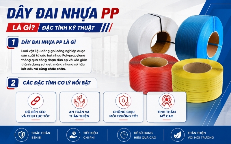 Dây đai nhựa PP là gì Đặc tính kỹ thuật  